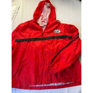 Vintage Georgia Bulldogs Jacket Mens 2XL Hooded Windbreaker NCAA‎ Football 90s